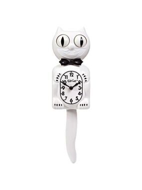 White Gentleman WITH BLACK BOW TIE KIT-CAT KLOCK